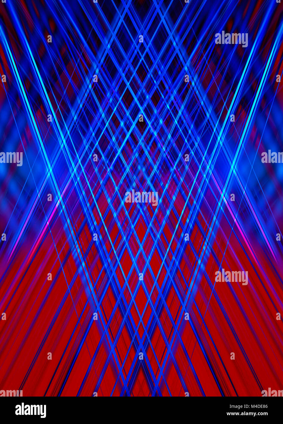 Rayons de lumière rouge et bleu background Banque D'Images