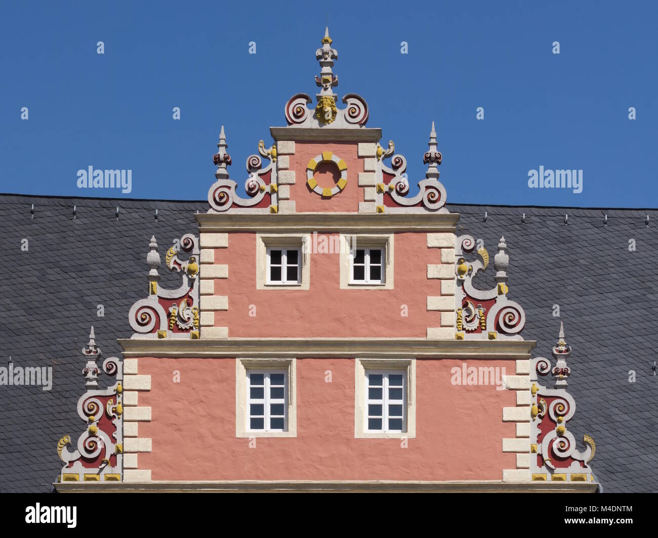 Wolfenbüttel - Gable au Zeughaus (arsenal), Allemagne Banque D'Images