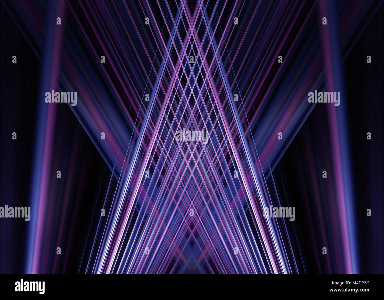 Violet et bleu light trails background Banque D'Images