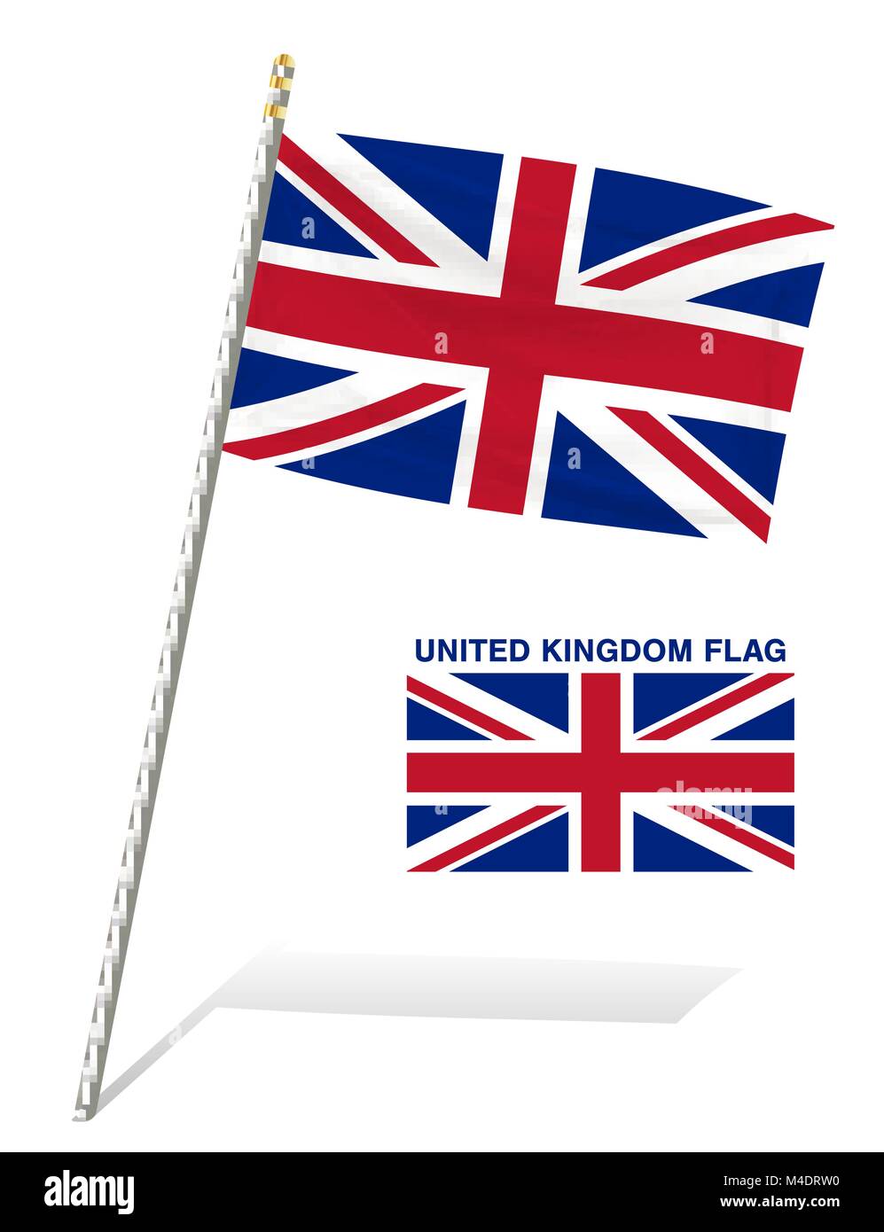 Royaume-uni drapeau sur un fond blanc Illustration de Vecteur