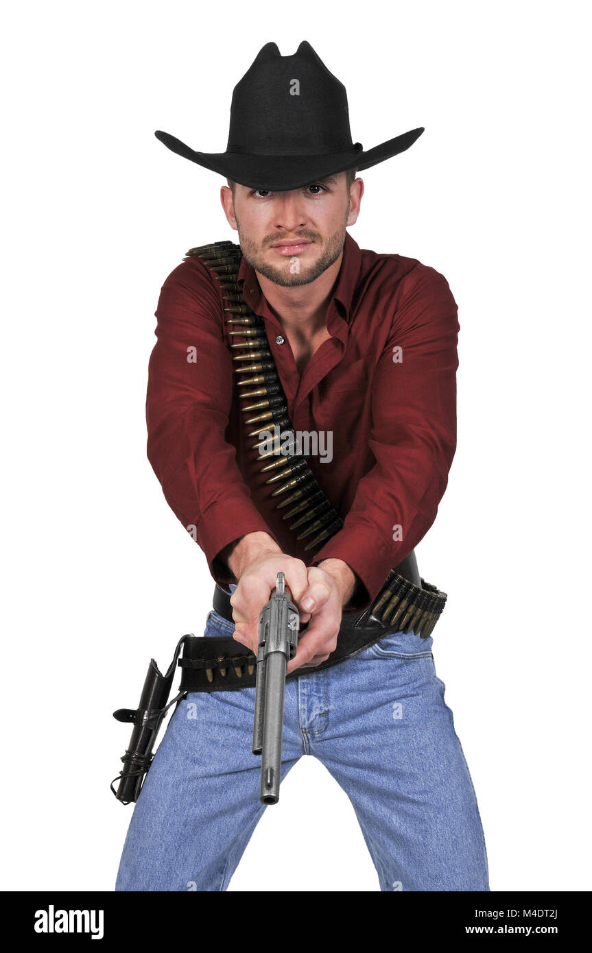 Bel homme cowboy Banque D'Images