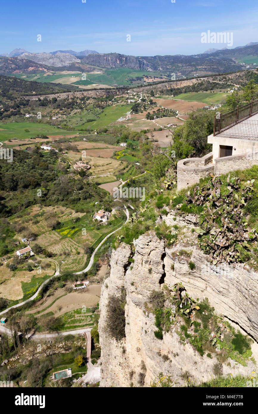 Précipice de Ronda Andalousie Espagne Banque D'Images