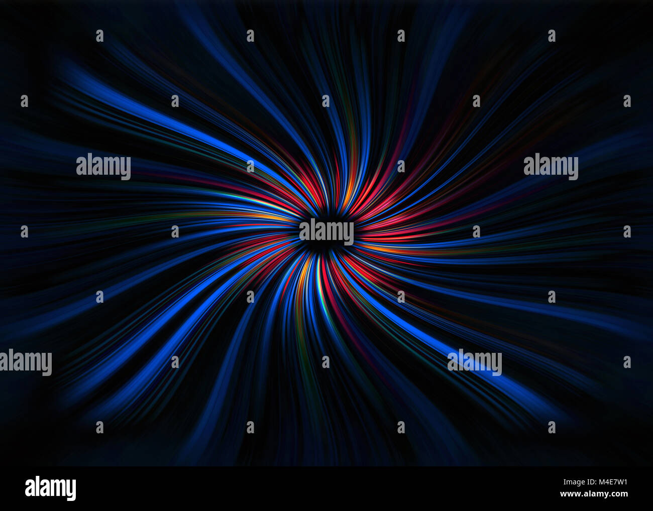 Lumière rouge et bleu fond Sentiers Banque D'Images