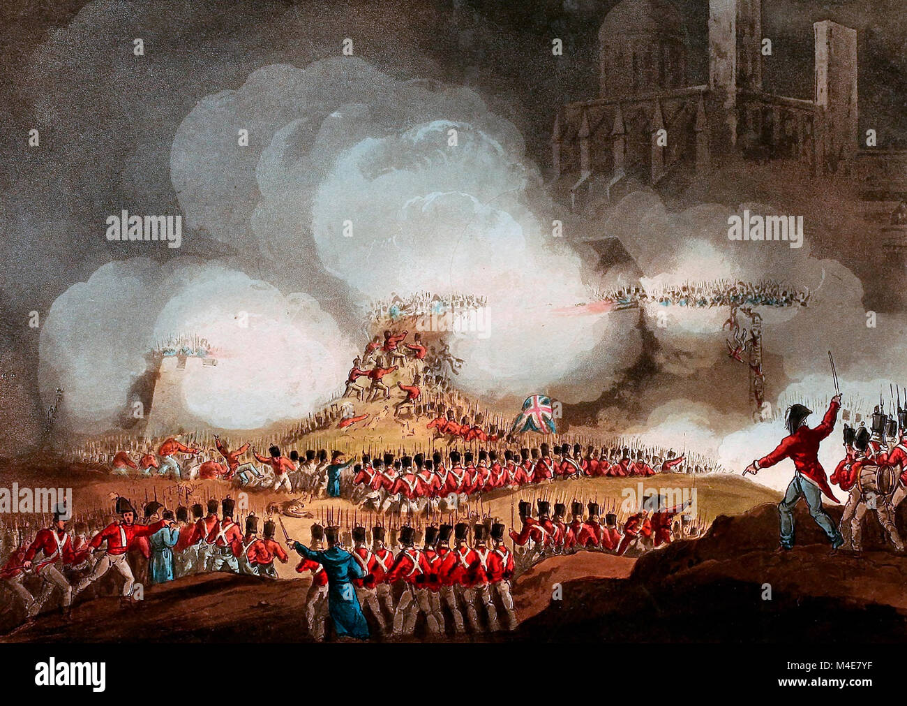 Bataille de Montevideo - 3 février 1807 Banque D'Images