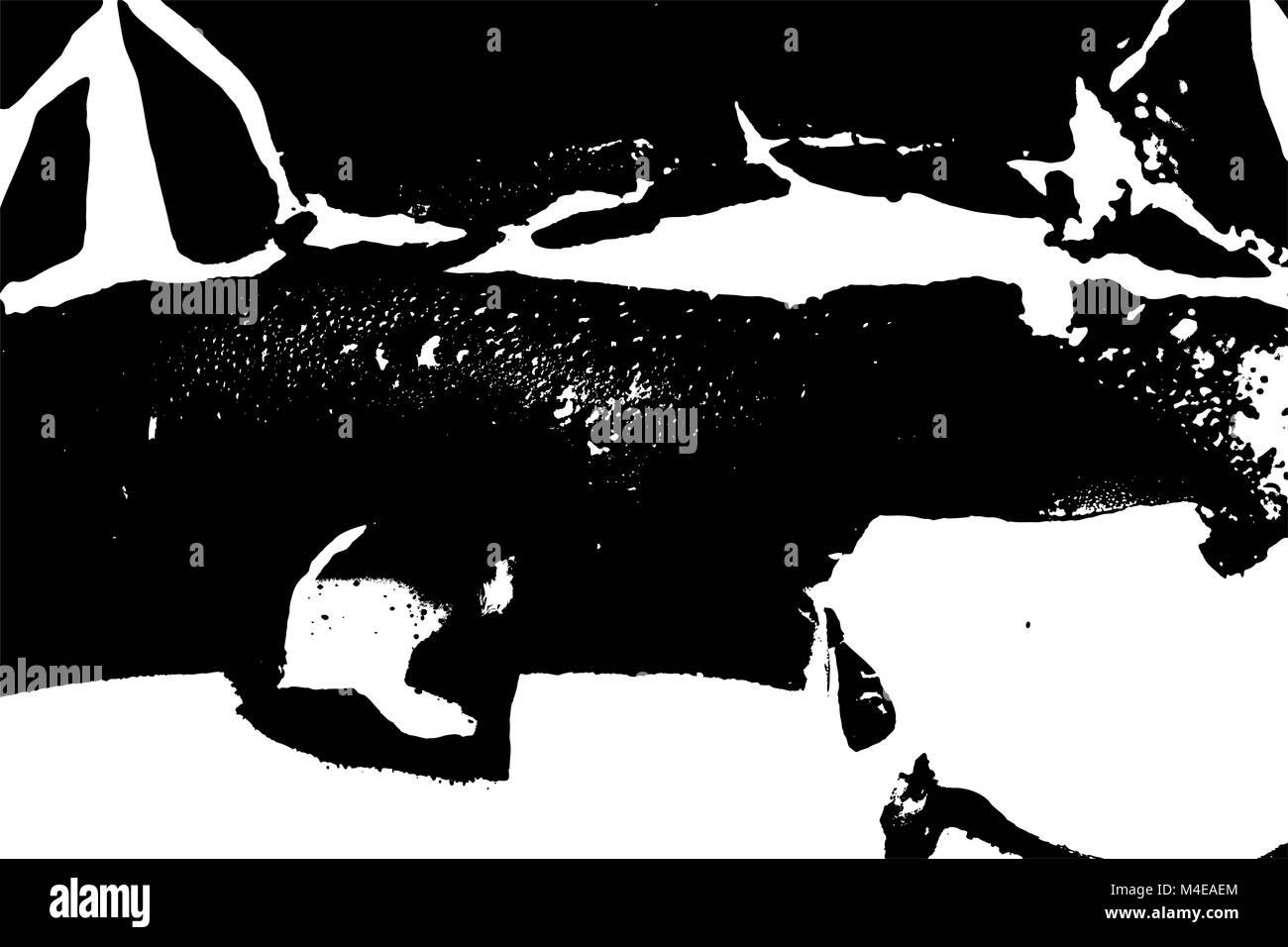 Résumé fond noir et blanc, vintage grunge texture pattern Banque D'Images