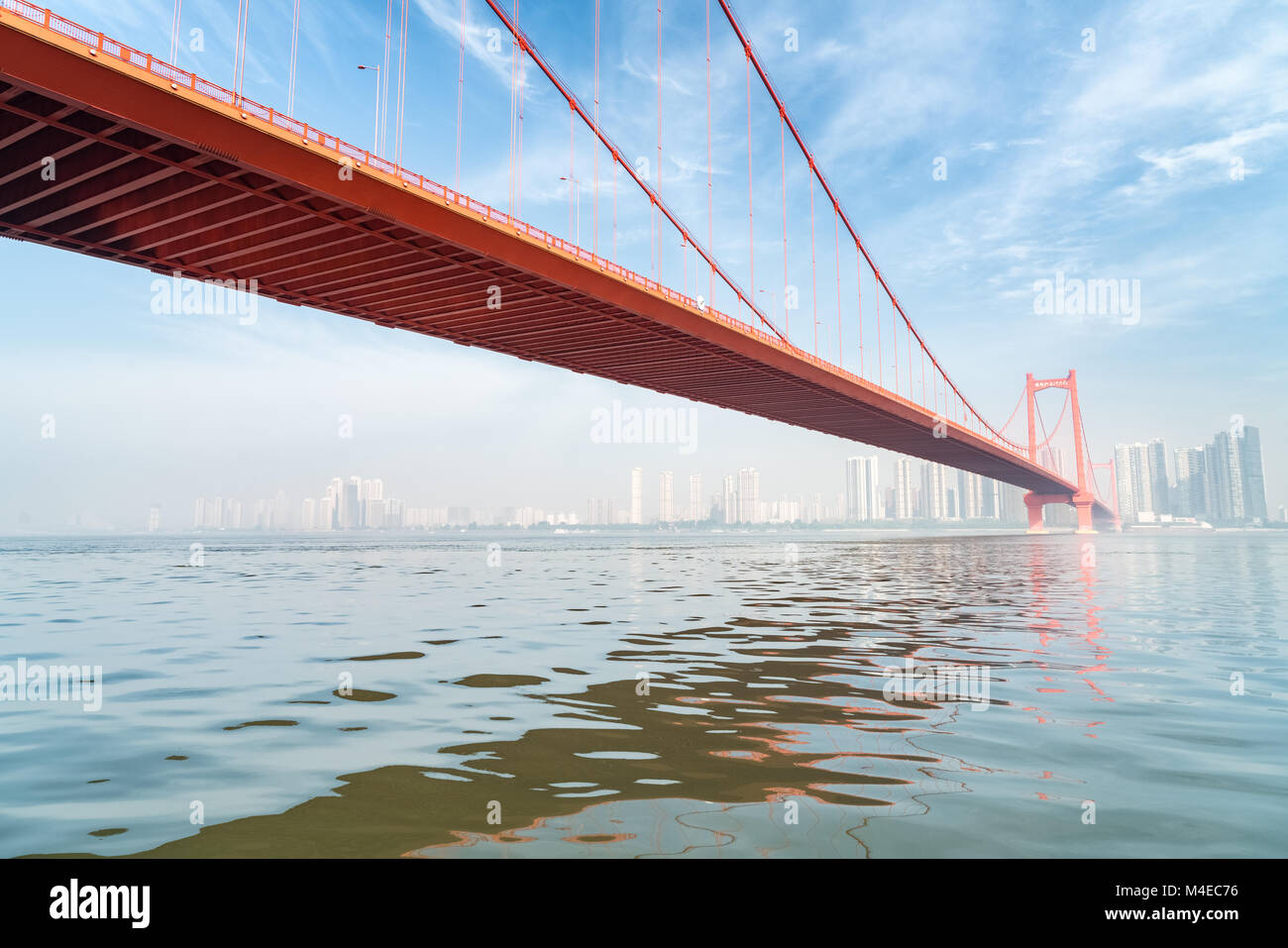 Wuhan Yangtze River Bridge shoal parrot Banque D'Images