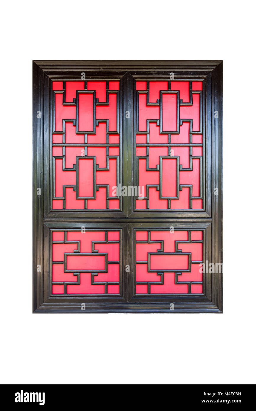 Chinois traditionnel isolé fenêtre Banque D'Images