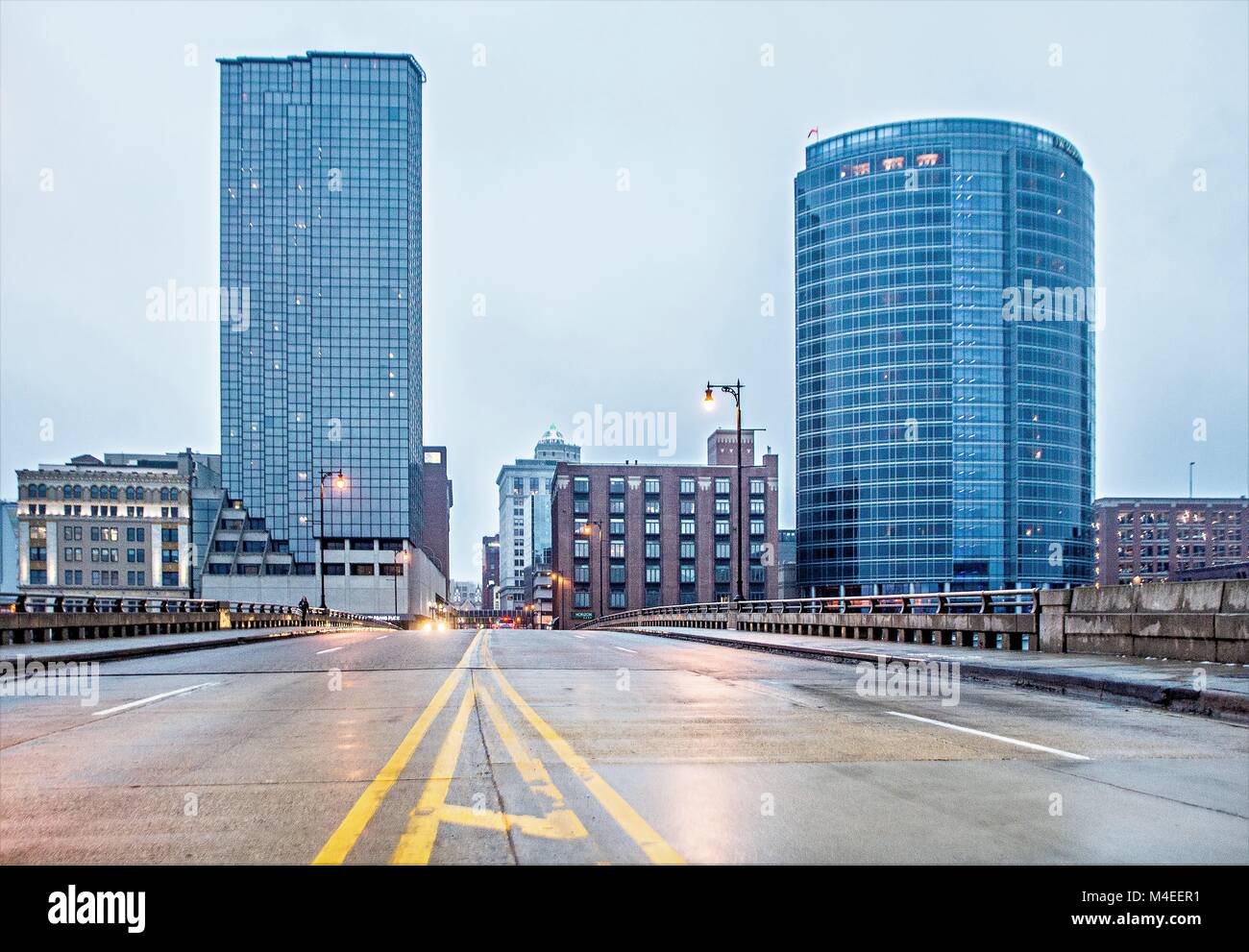 Grand Rapids michigan city skyline et scènes de rue Banque D'Images