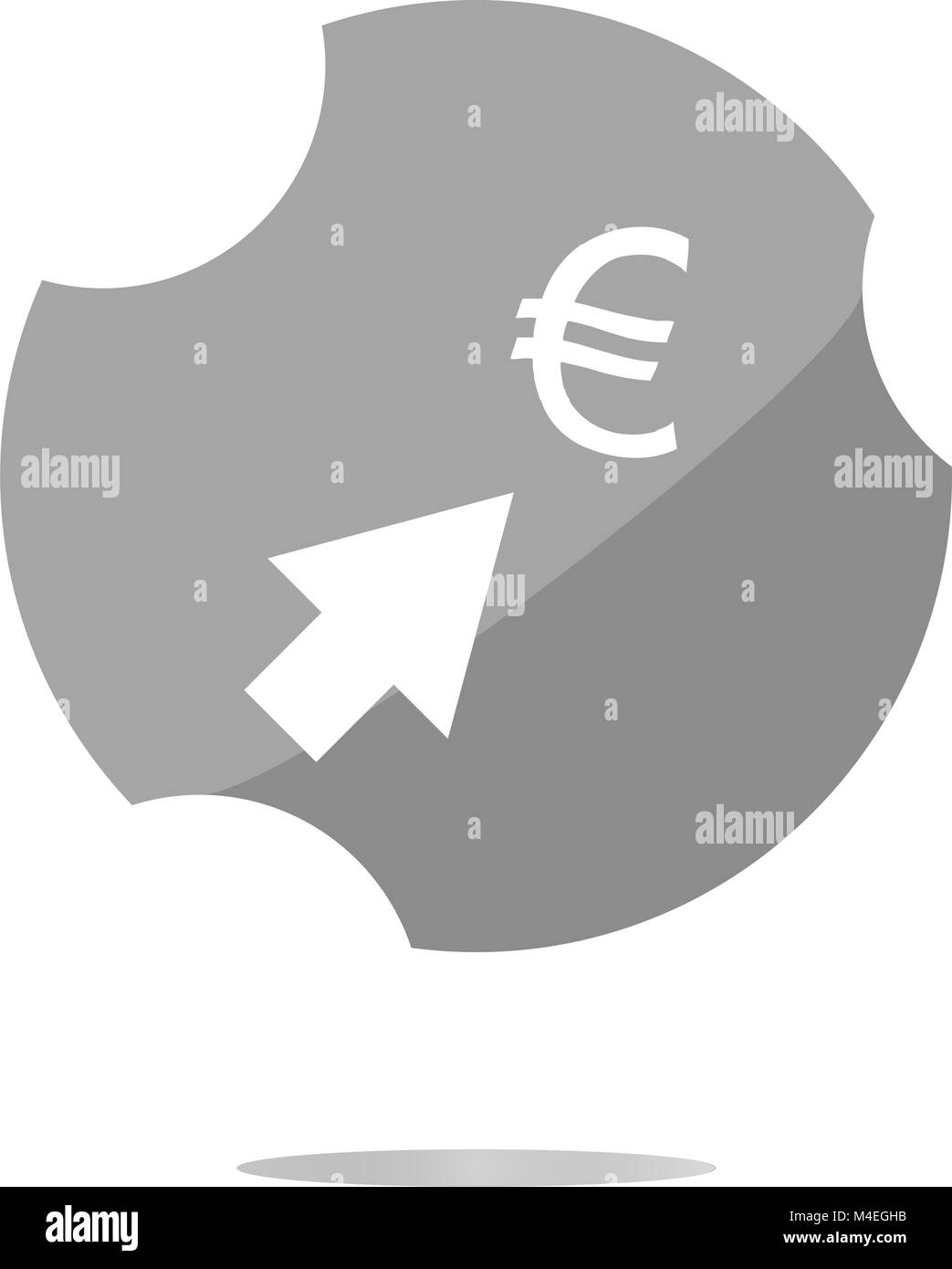 Service de change des icônes, de l'argent euro sign avec des flèches Banque D'Images