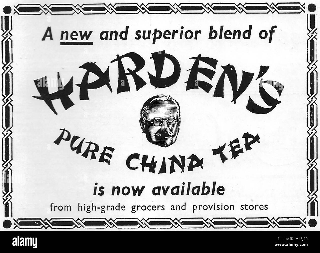 Harden's pure Chine plateau annonce, publicité dans Country Life Magazine UK 1951 Banque D'Images