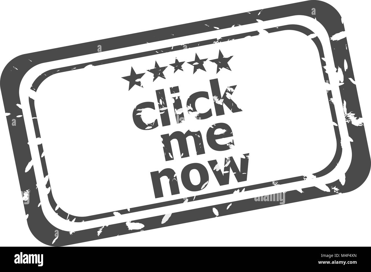 Cliquez sur-moi maintenant grunge rubber stamp isolé sur fond blanc Banque D'Images