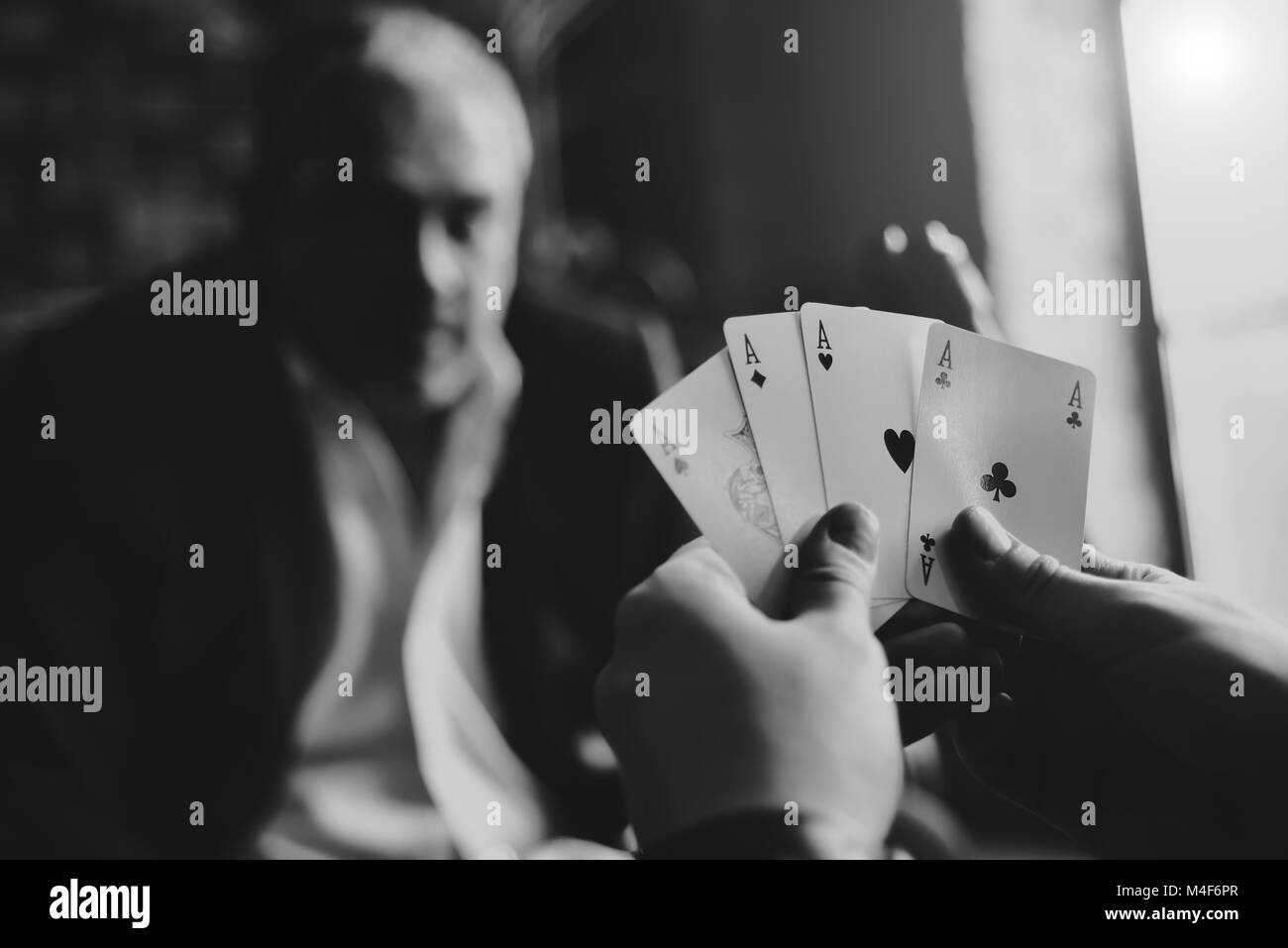 Jeu de poker, quatre d'un genre Banque D'Images