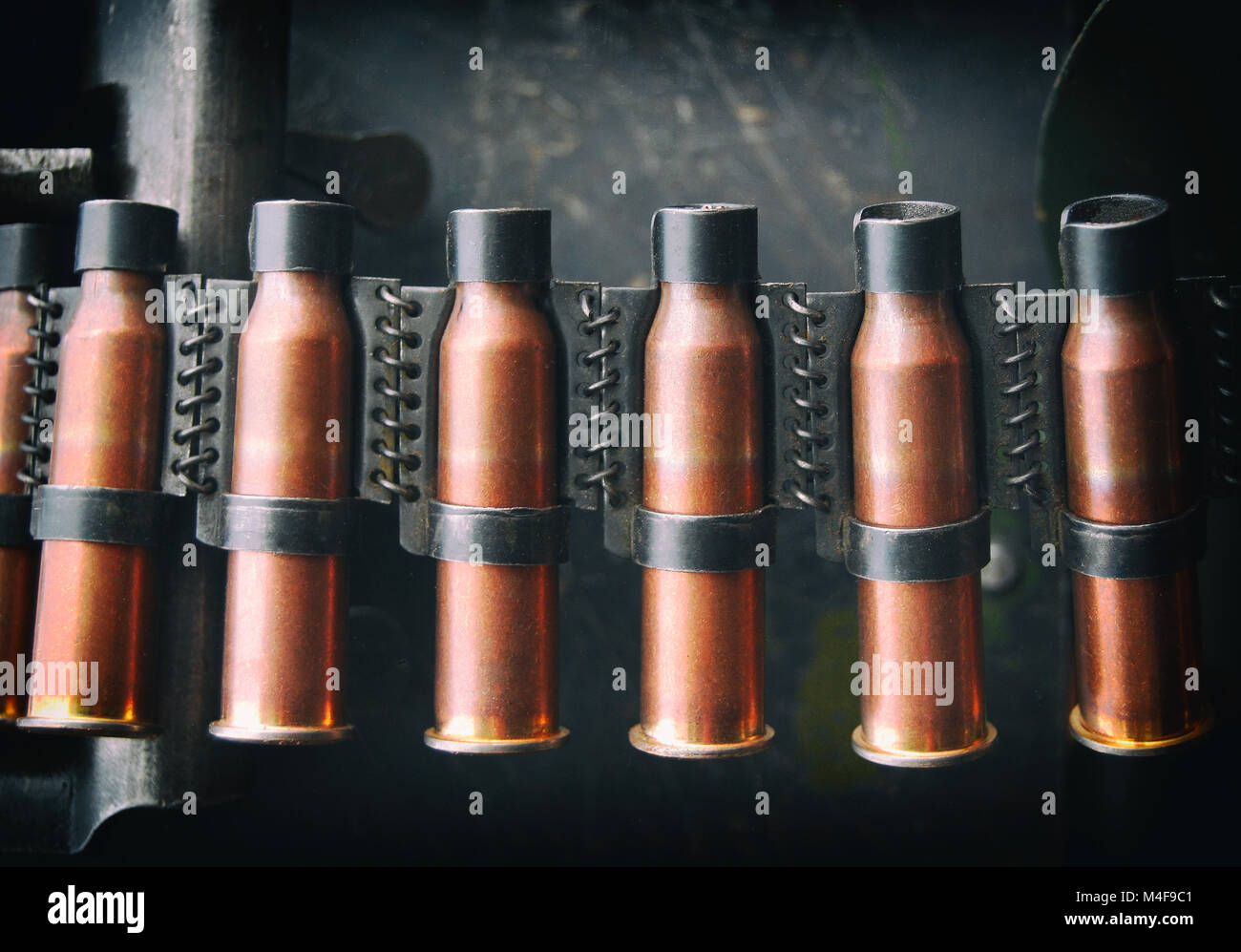 Des munitions de mitrailleuses Banque D'Images