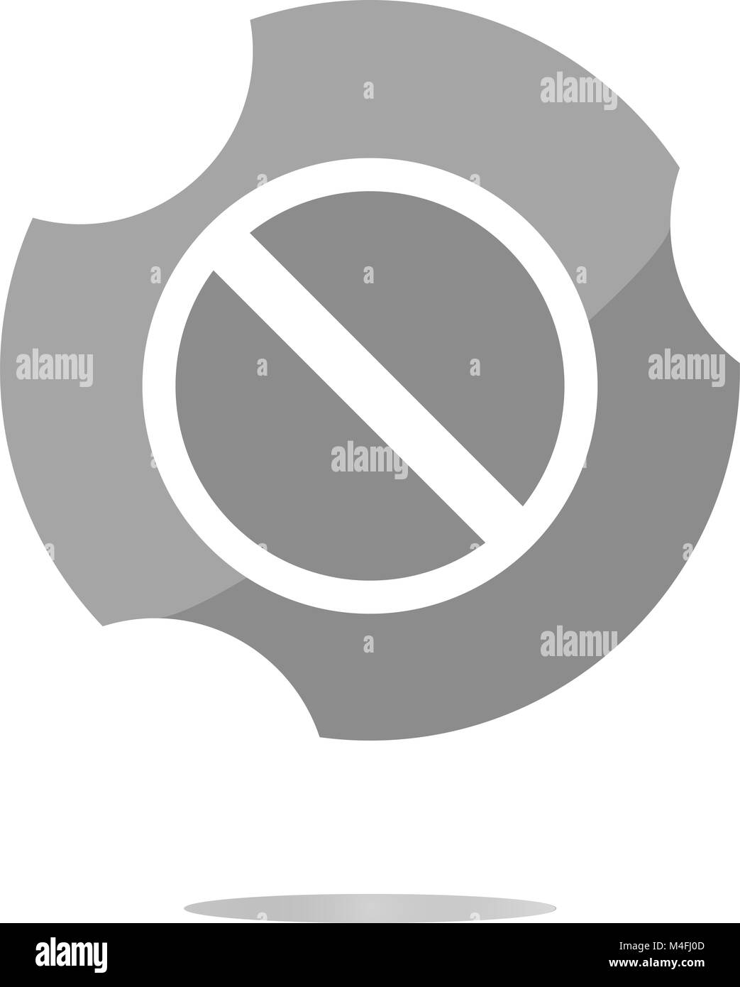 Pas le droit de signer l'icône bouton web, isolé sur blanc Banque D'Images