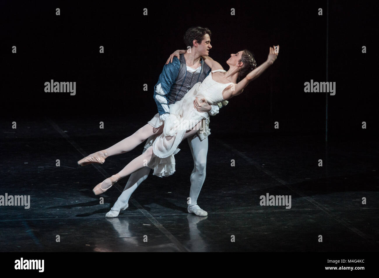 Zagreb, Croatie. 15 Février, 2018. Romeo et Juliette Ballet par Sergei Prokofiev au stade de Zagreb, attache nationale croate Crédit : Deyan Baric/Alamy Live News Banque D'Images