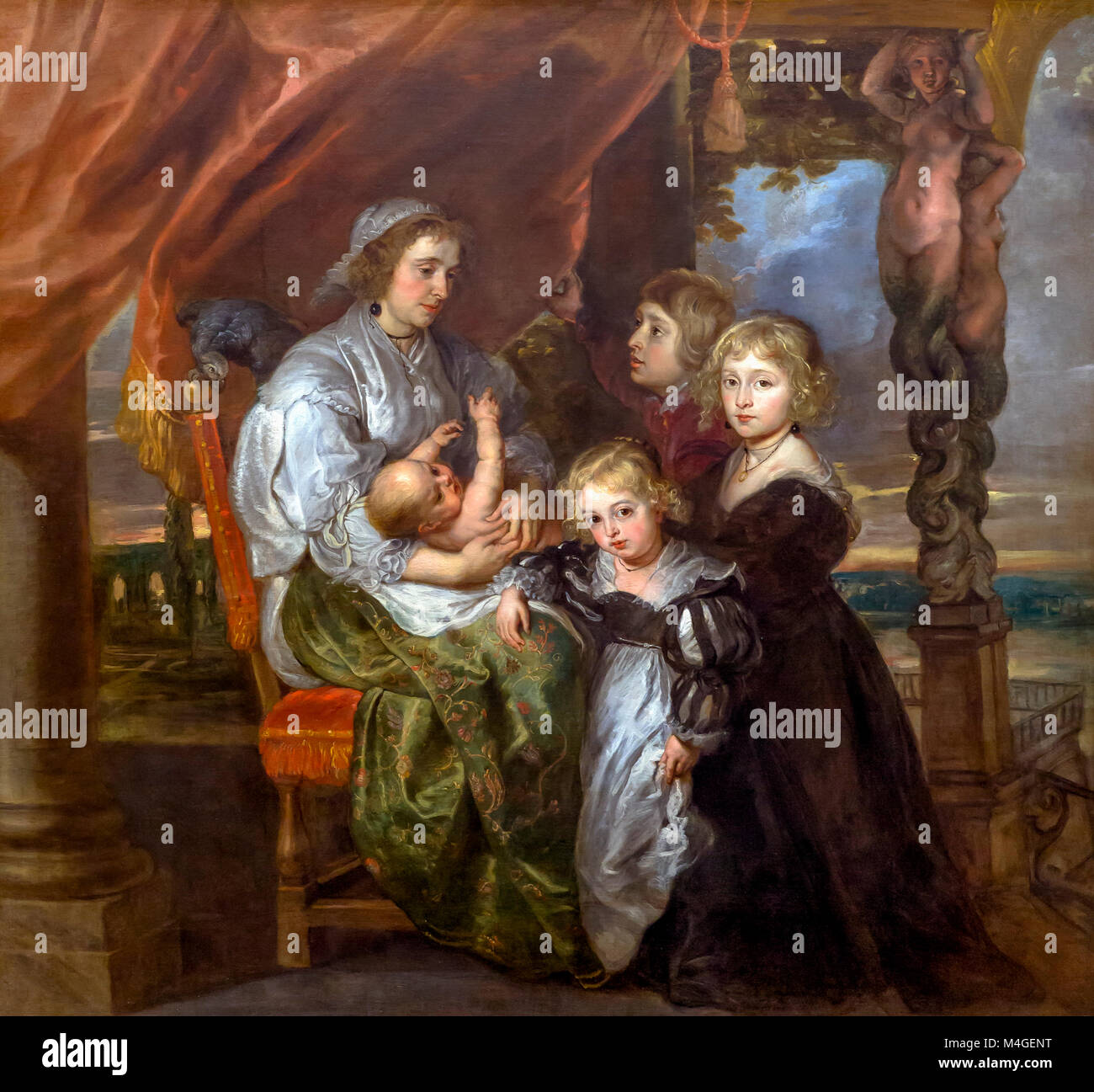 Deborah Kip, épouse de Sir Balthasar Gerbier, et ses enfants, Sir Peter Paul Rubens, vers 1630, National Gallery of Art, Washington DC, USA, North Am Banque D'Images