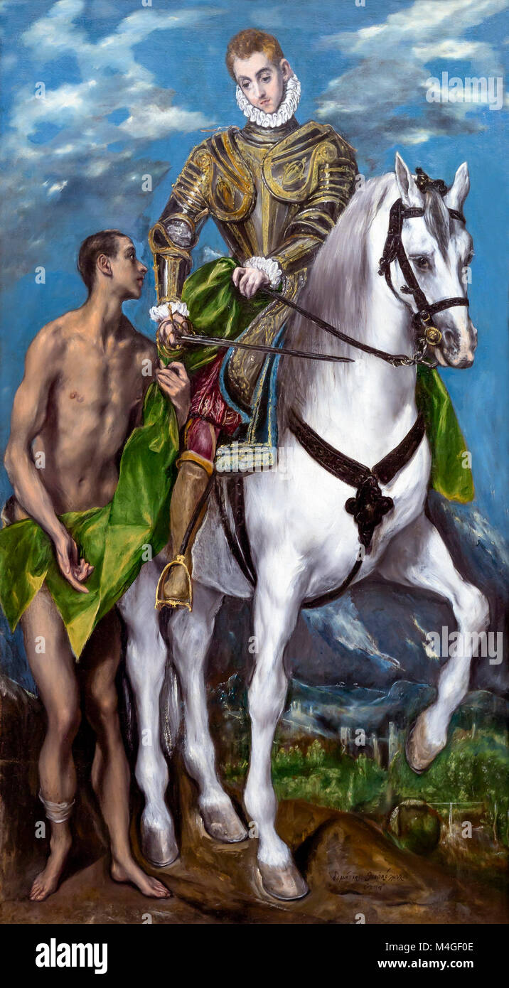 Saint Martin et le mendiant, El Greco, 1597, National Gallery of Art, Washington DC, USA, Amérique du Nord Banque D'Images