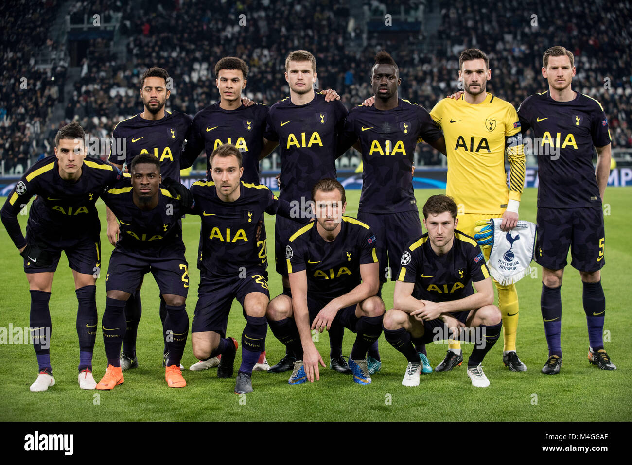 Au cours de la Ligue des Champions match Juventus FC vs Tottenham Hotspurs FC. Score final a été 2-2 dans Juventus Stadium, Turin, Italie 13 février 2018 Banque D'Images