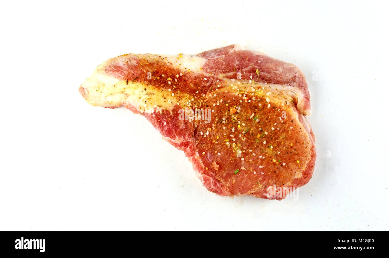 Frais de cuisson flamme T-bone steak de boeuf protéine Régime vivant appareil moderne Banque D'Images