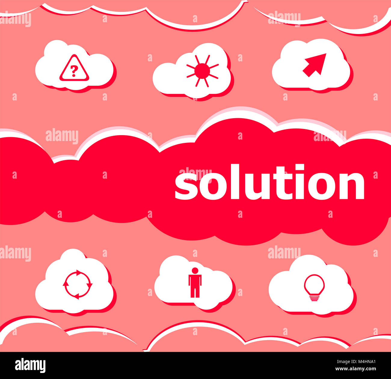 La solution word sur écran numérique, concept d'entreprise Banque D'Images