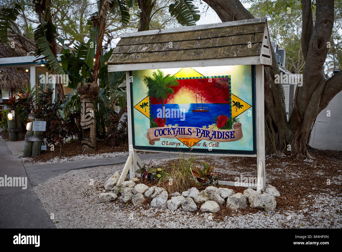 O'Leary's Tiki Bar & Grill, Sarasota, Floride Banque D'Images