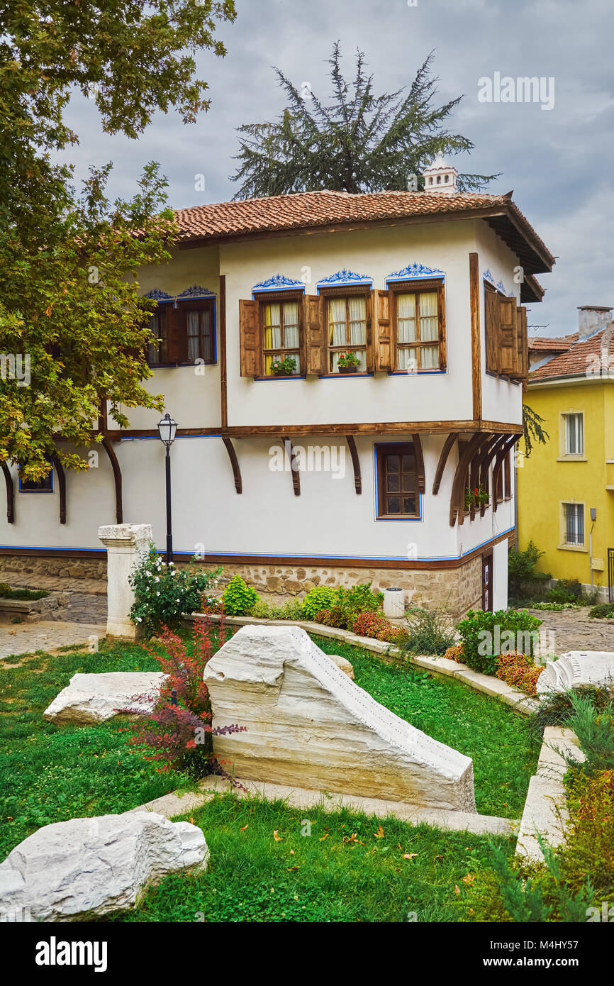 Maisons d'un Vieux Plovdiv Banque D'Images