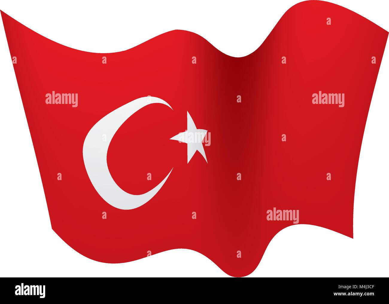 Drapeau de la Turquie, vector illustration Illustration de Vecteur