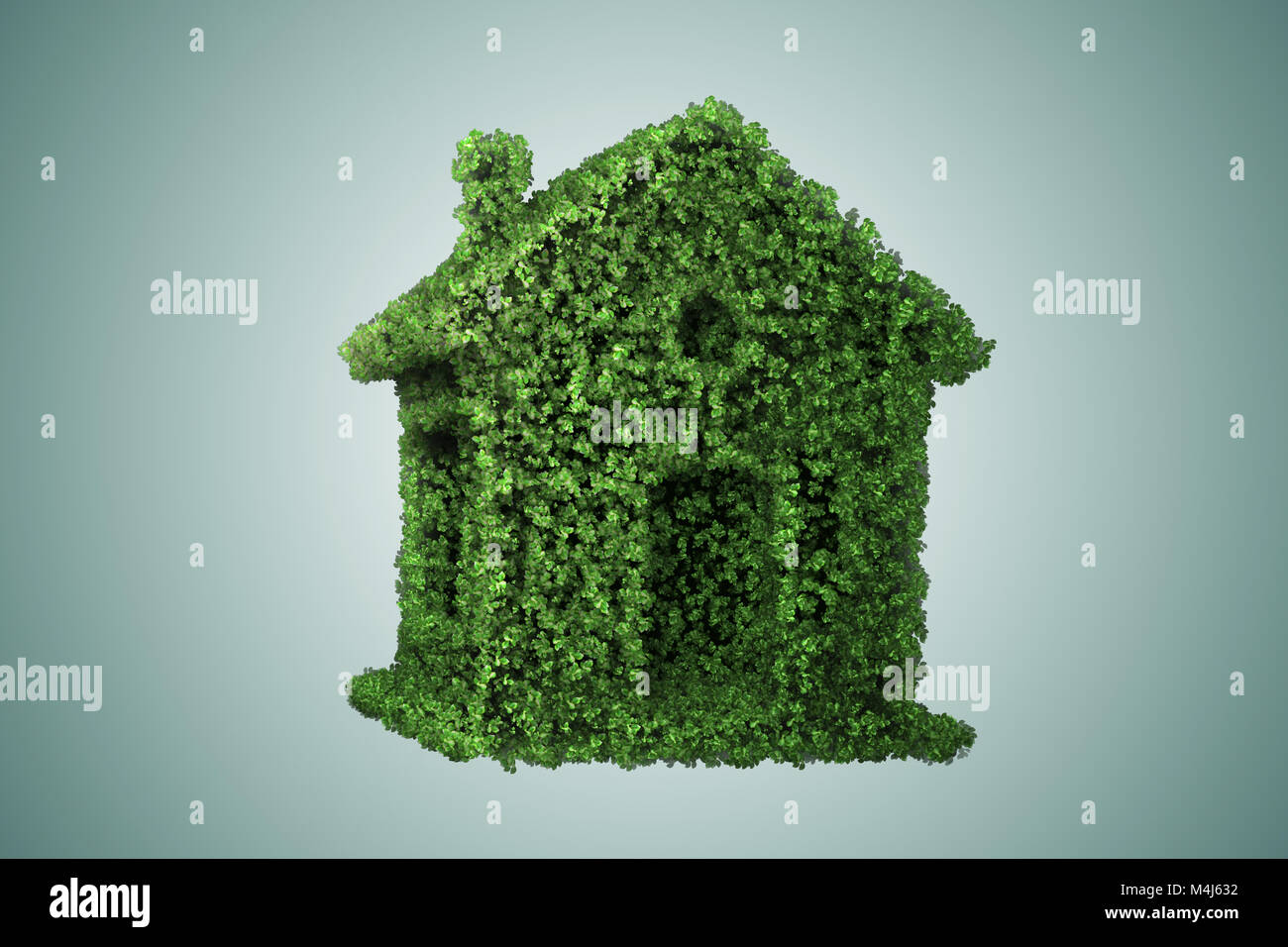 Green Energy House concept - le rendu 3D Banque D'Images