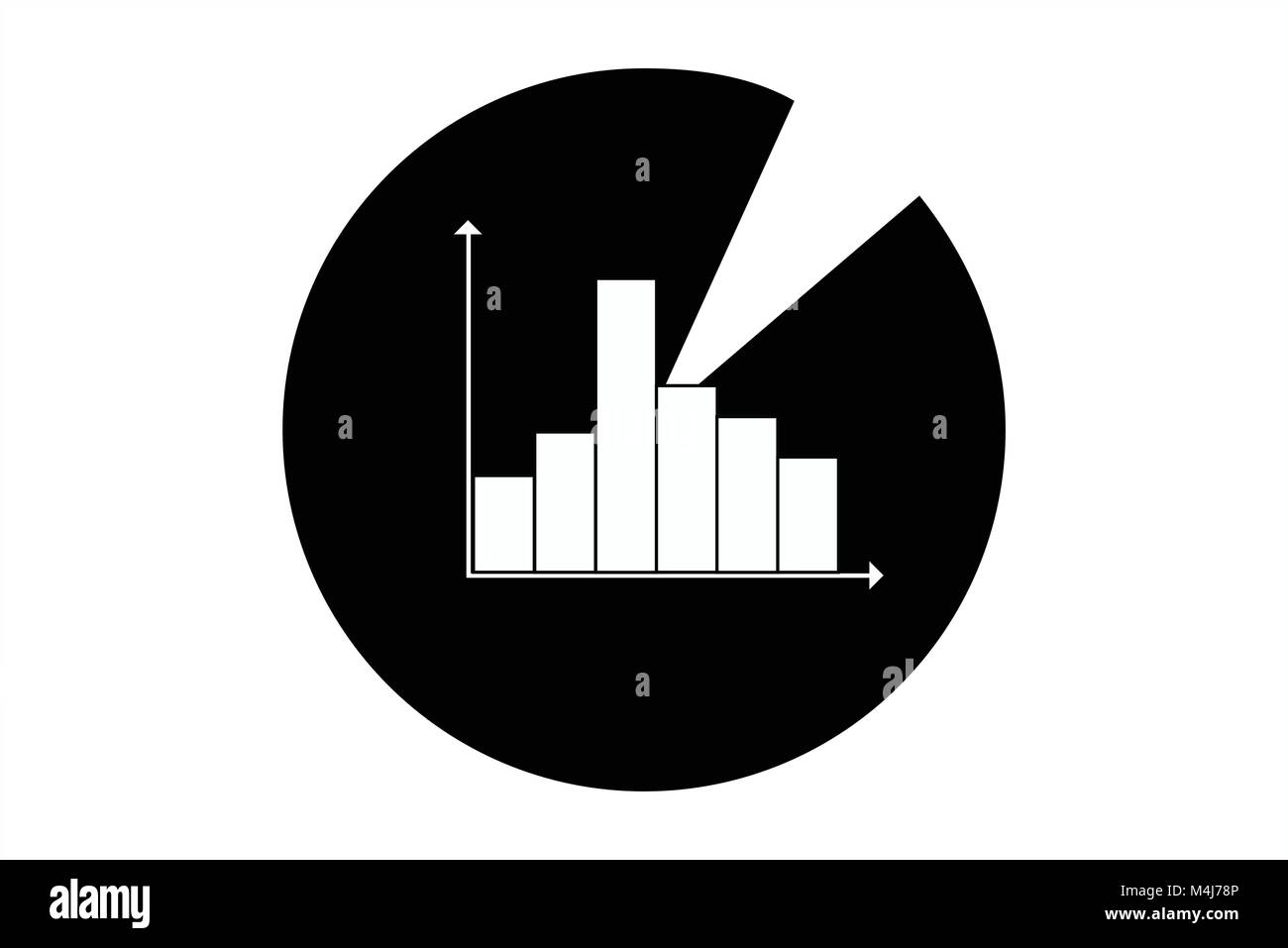 L'icône Statistiques, symbole pour l'analyse de données/// diagrammes d'évaluation de l'évaluation mathématique de l'oeuvre, de graphique et diagramme en barres, de l'exploitation Illustration de Vecteur