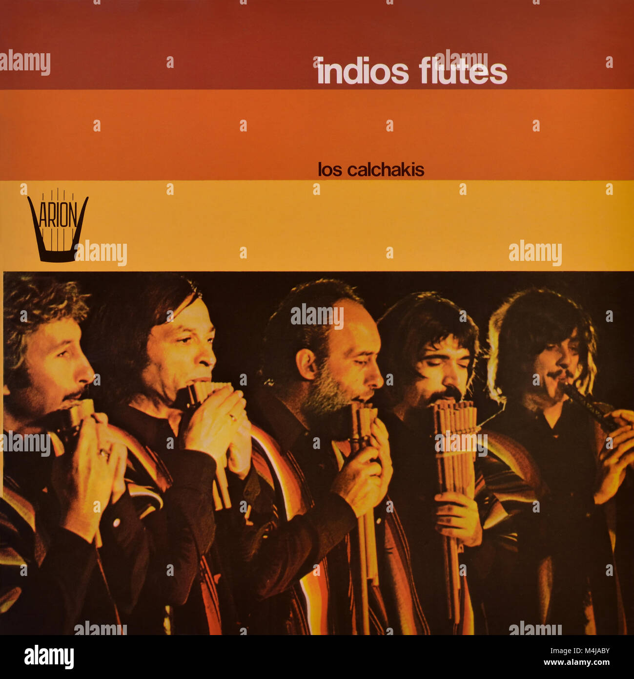 Los Calchakis - pochette originale de l'album en vinyle - Indios Flutes - 1975 Banque D'Images