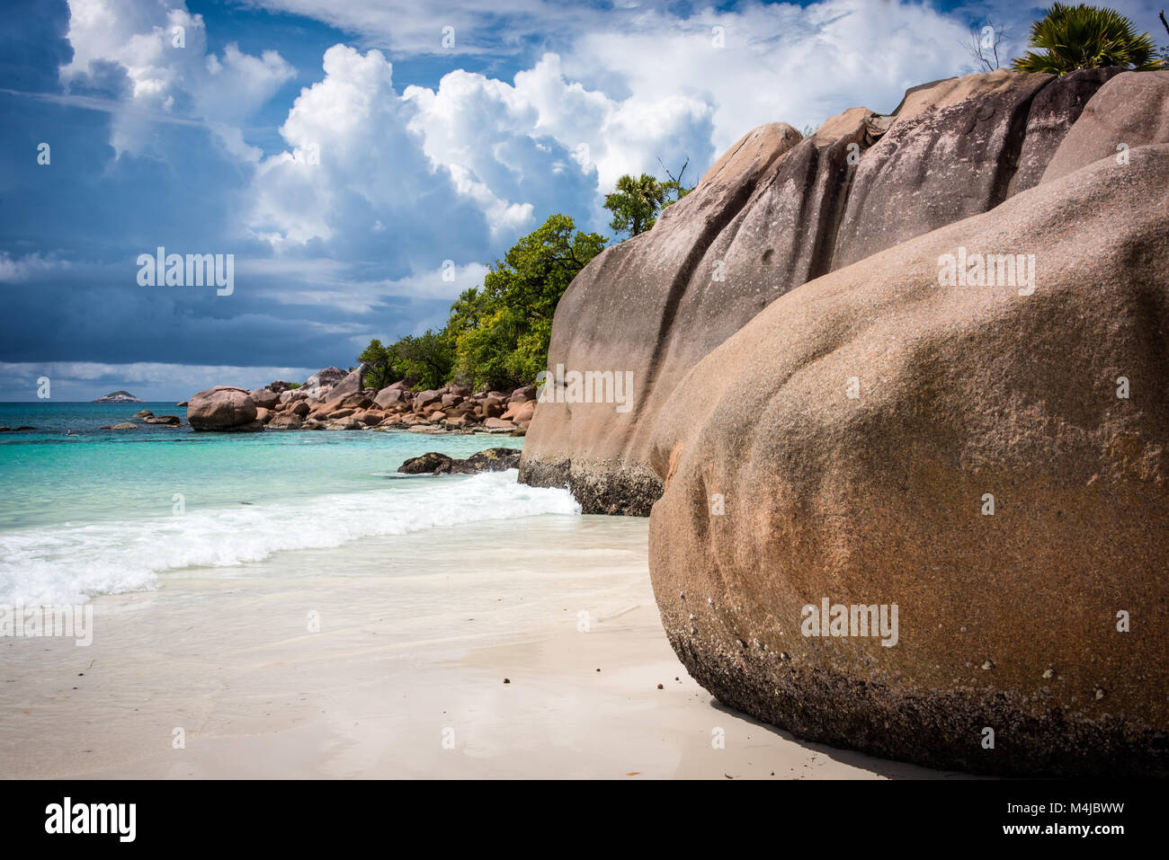 Anse Lazio, Praslin, Seychelles Banque D'Images