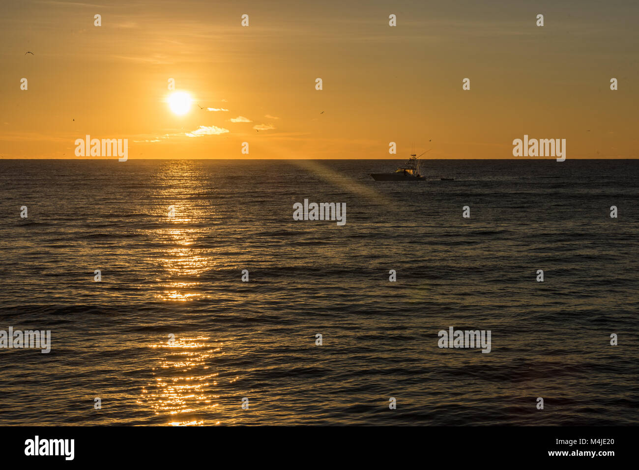 Coucher du soleil de l'Océan indien, les Seychelles Banque D'Images