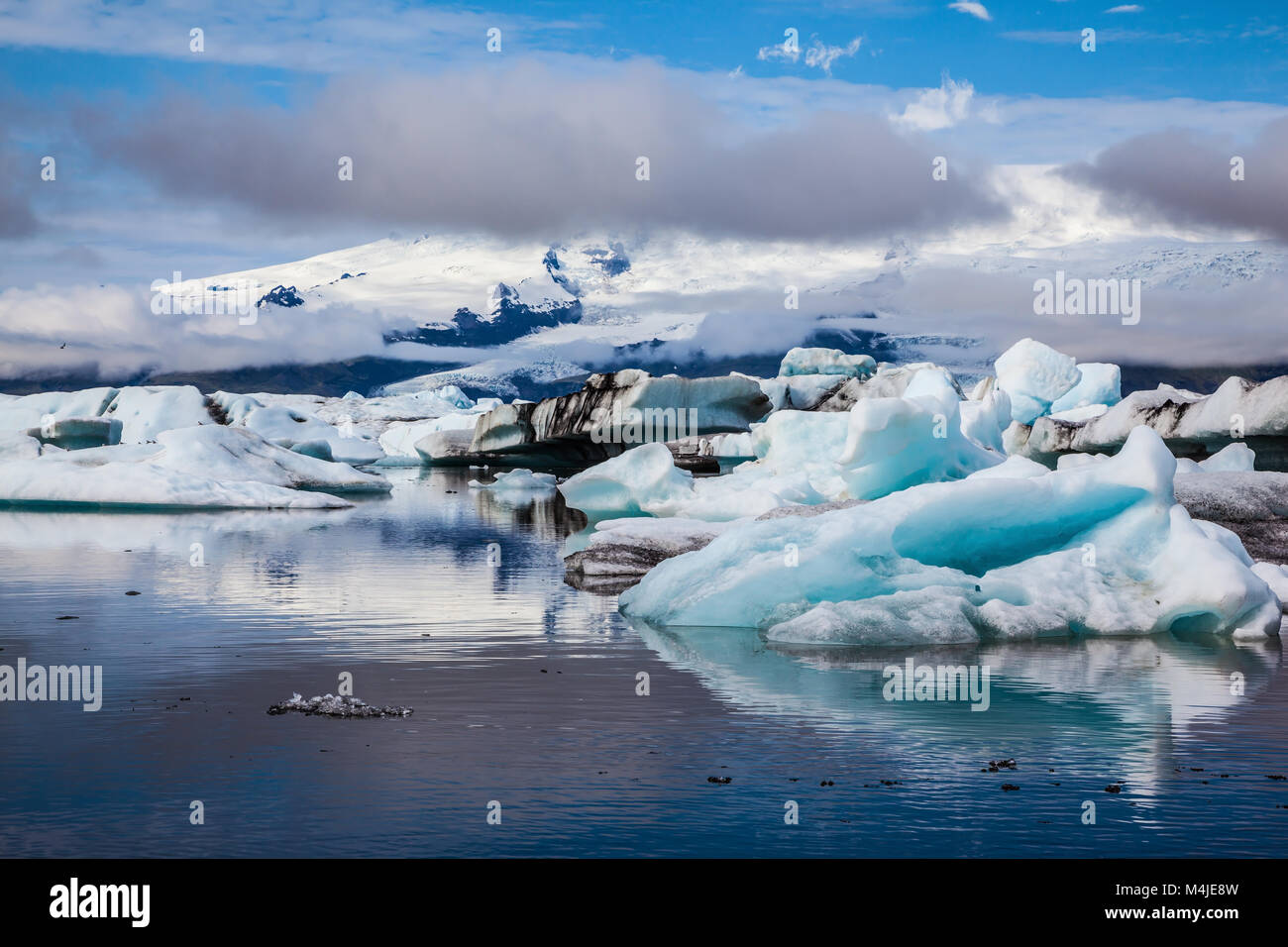 Lagune de glace en Juillet Banque D'Images