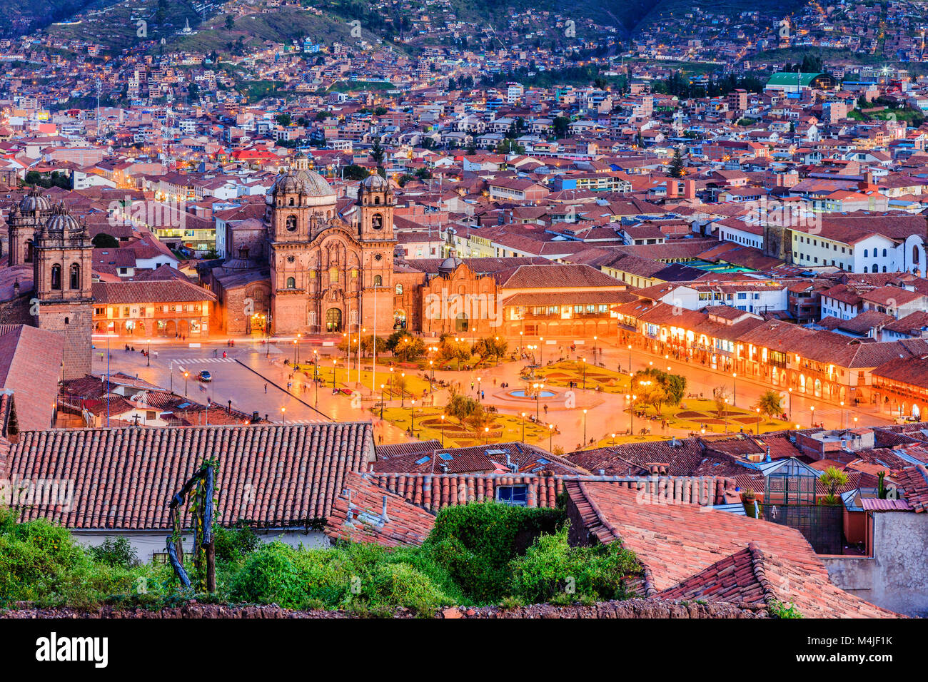 Cusco, Pérou la capitale historique de l'Empire Inca. Plaza de Armas Banque D'Images