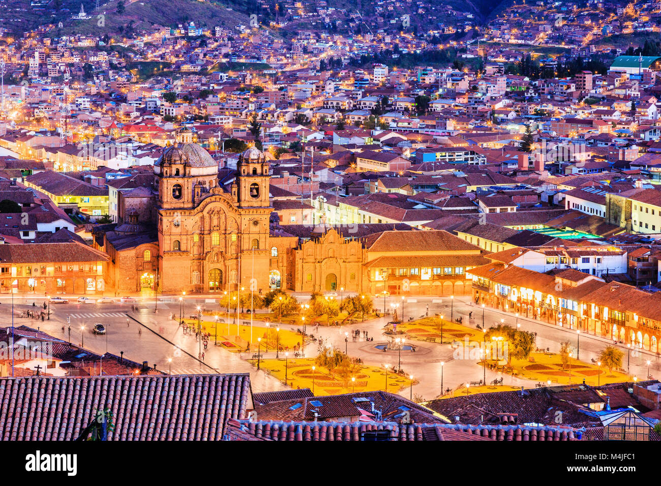 Cusco, Pérou la capitale historique de l'Empire Inca. Plaza de Armas Banque D'Images