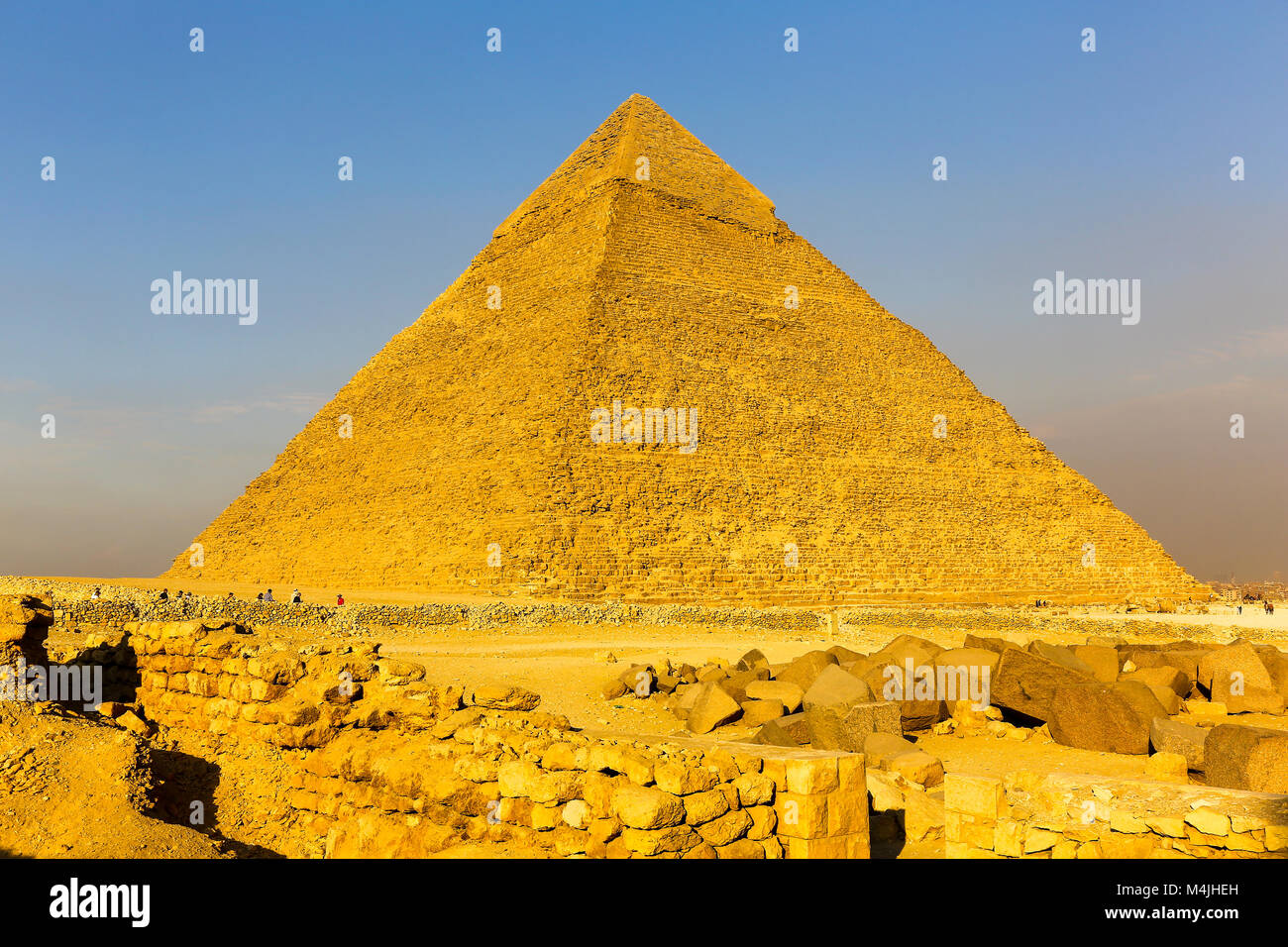 La grande pyramide de Gizeh, pyramides, Gizeh, Egypte, Afrique du Nord Banque D'Images