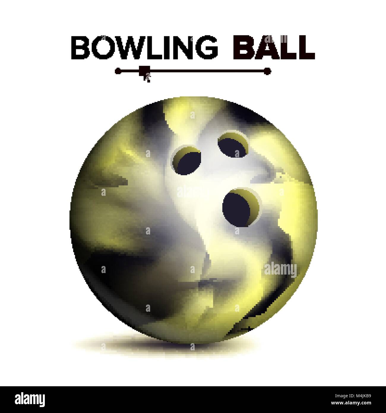 Boule de bowling vecteur isolé. Balle ronde classique. Jeu de Sport Symbole. Illustration réaliste Illustration de Vecteur