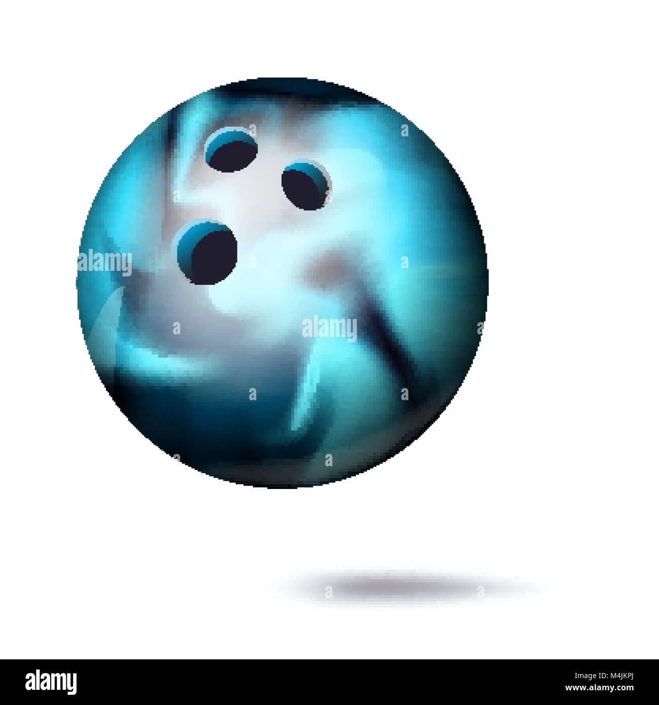 Boule de bowling réaliste vecteur. Balle ronde classique. Jeu de Sport Symbole. Illustration Illustration de Vecteur