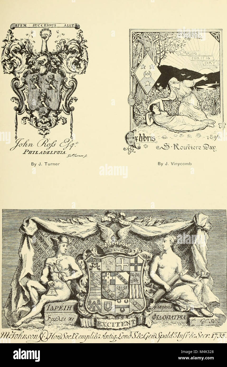 Artistes et graveurs de British and American book plates - un livre de référence pour la plaque et les collectionneurs d'impression de livres (1897) (14770399065) Banque D'Images