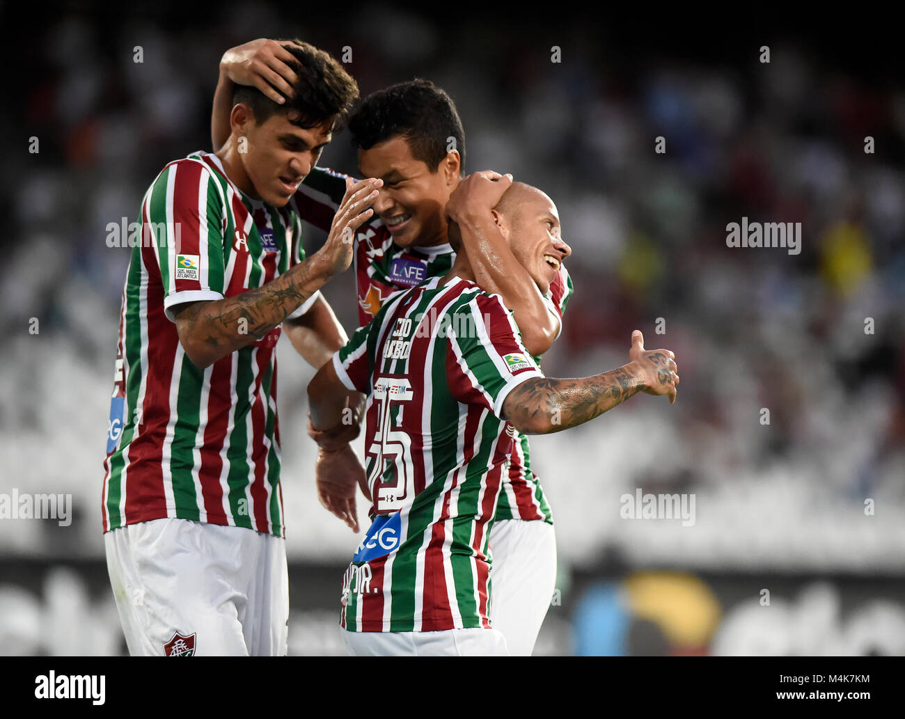 Rio de Janeiro - Brésil , match de foot entre Fluminense et Salgueiro dans le championnat national de soccer du Brésil dans le stade Nilton Santos Banque D'Images