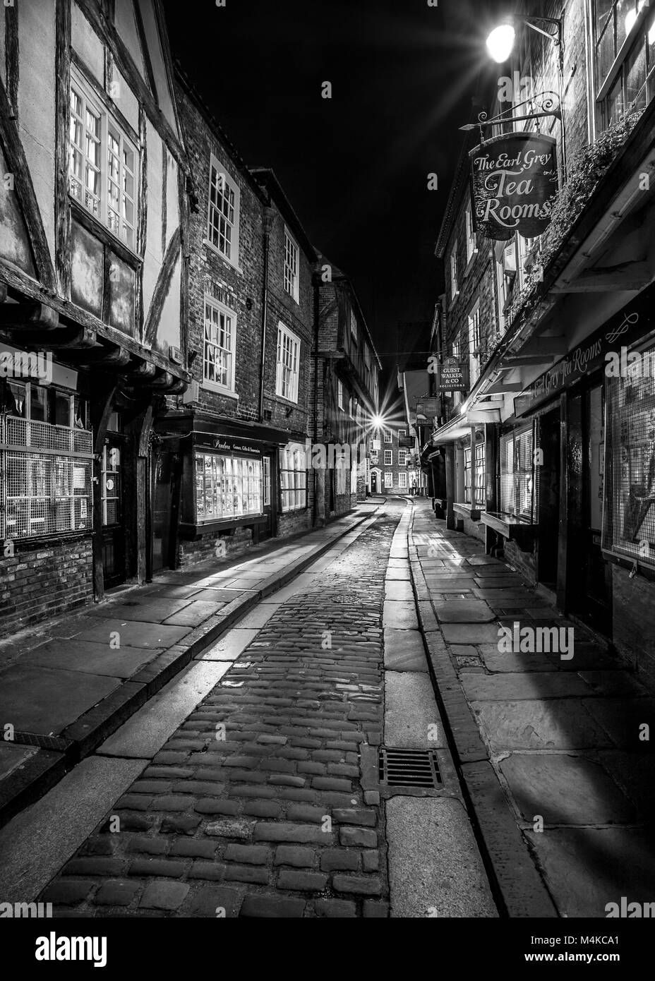 La pagaille dans l'ancienne ville de York, Angleterre Banque D'Images