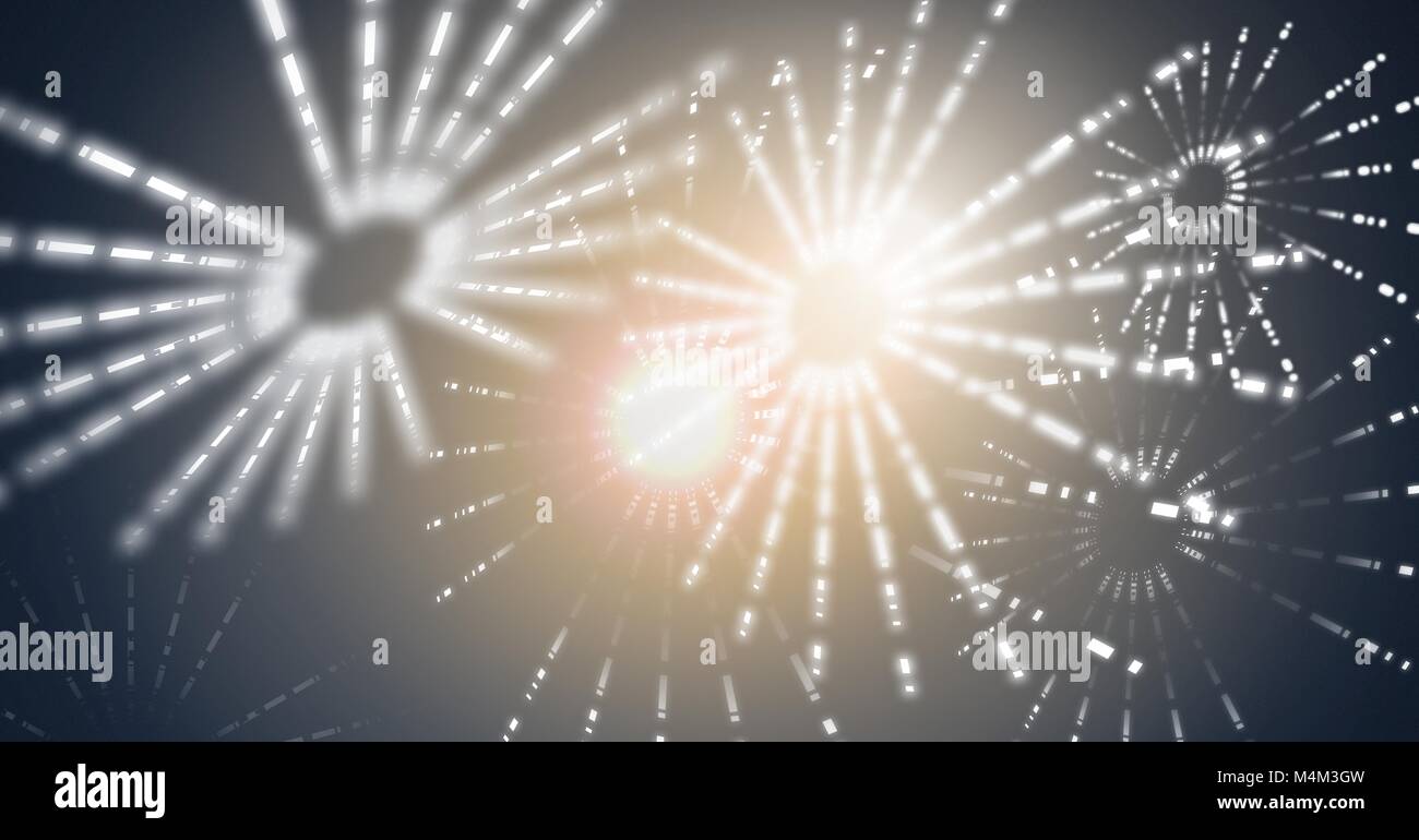 D'Artifice rougeoyant formes cercle Banque D'Images