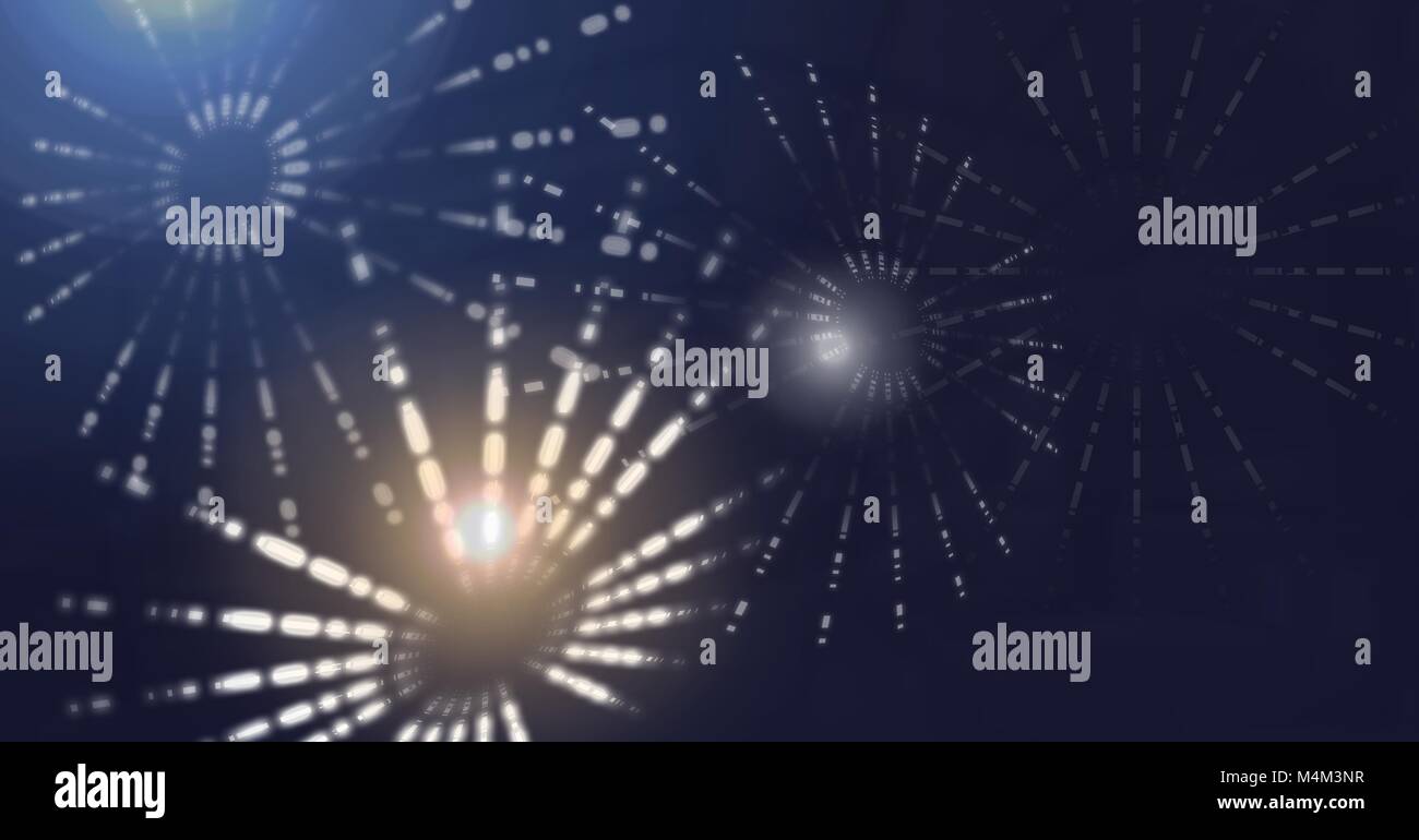 D'artifice rougeoyant formes cercle Banque D'Images