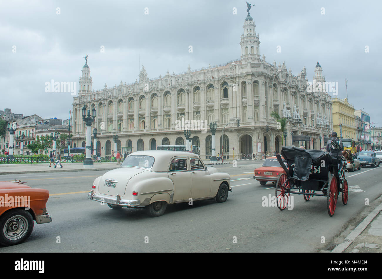 La Havane Cuba - 26 janvier 2018 : Gran Teatro de La Habana- Grand Théâtre de La Havane Banque D'Images