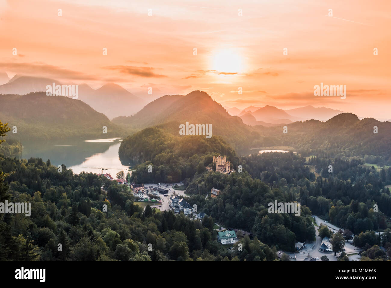 Vallée de l'Alpsee Alpes bavaroises, Fussen, Allemagne Banque D'Images