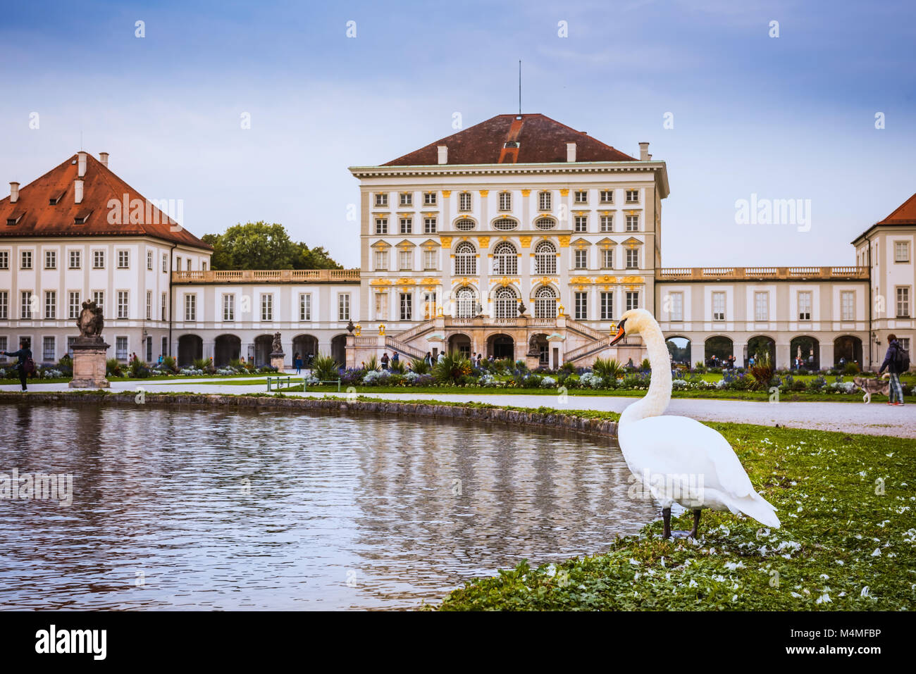 Parc et château Nymphenburg Munich Bavaria Allemagne Banque D'Images