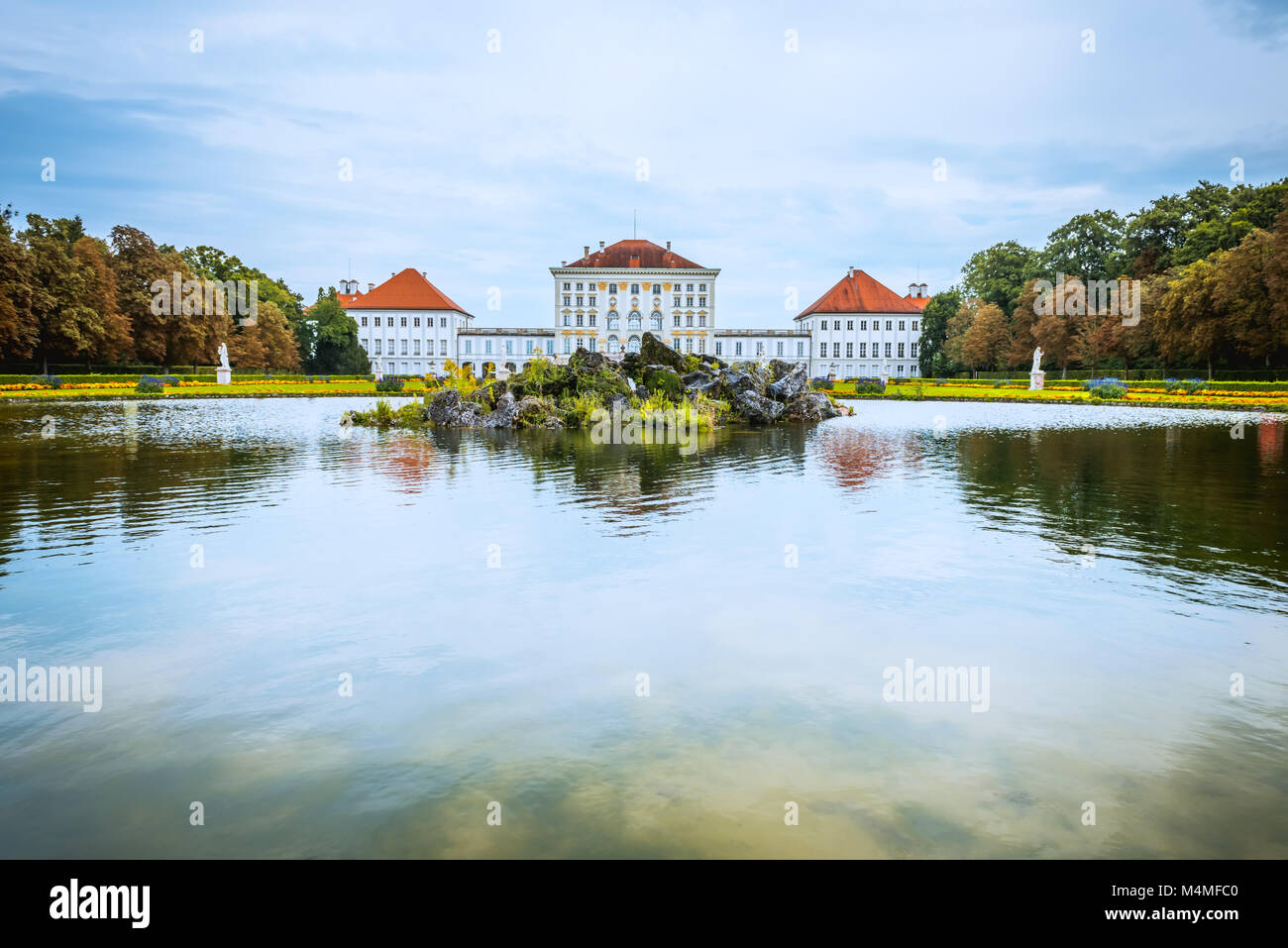 Parc et château Nymphenburg Munich Bavaria Allemagne Banque D'Images