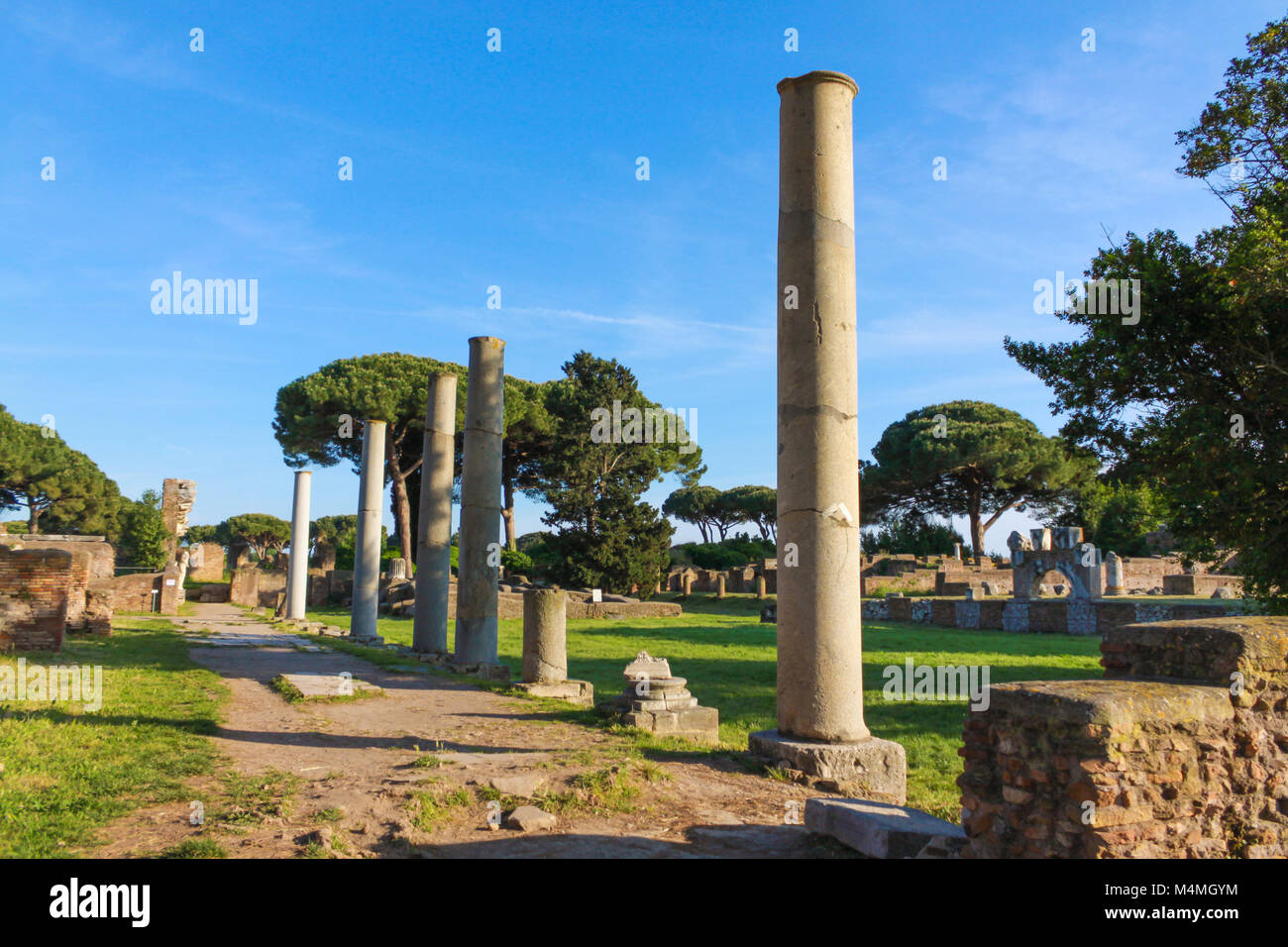 Ruines Romaines d'OSTIA ANTICA : ÂGE VILLAGE demeure. Banque D'Images
