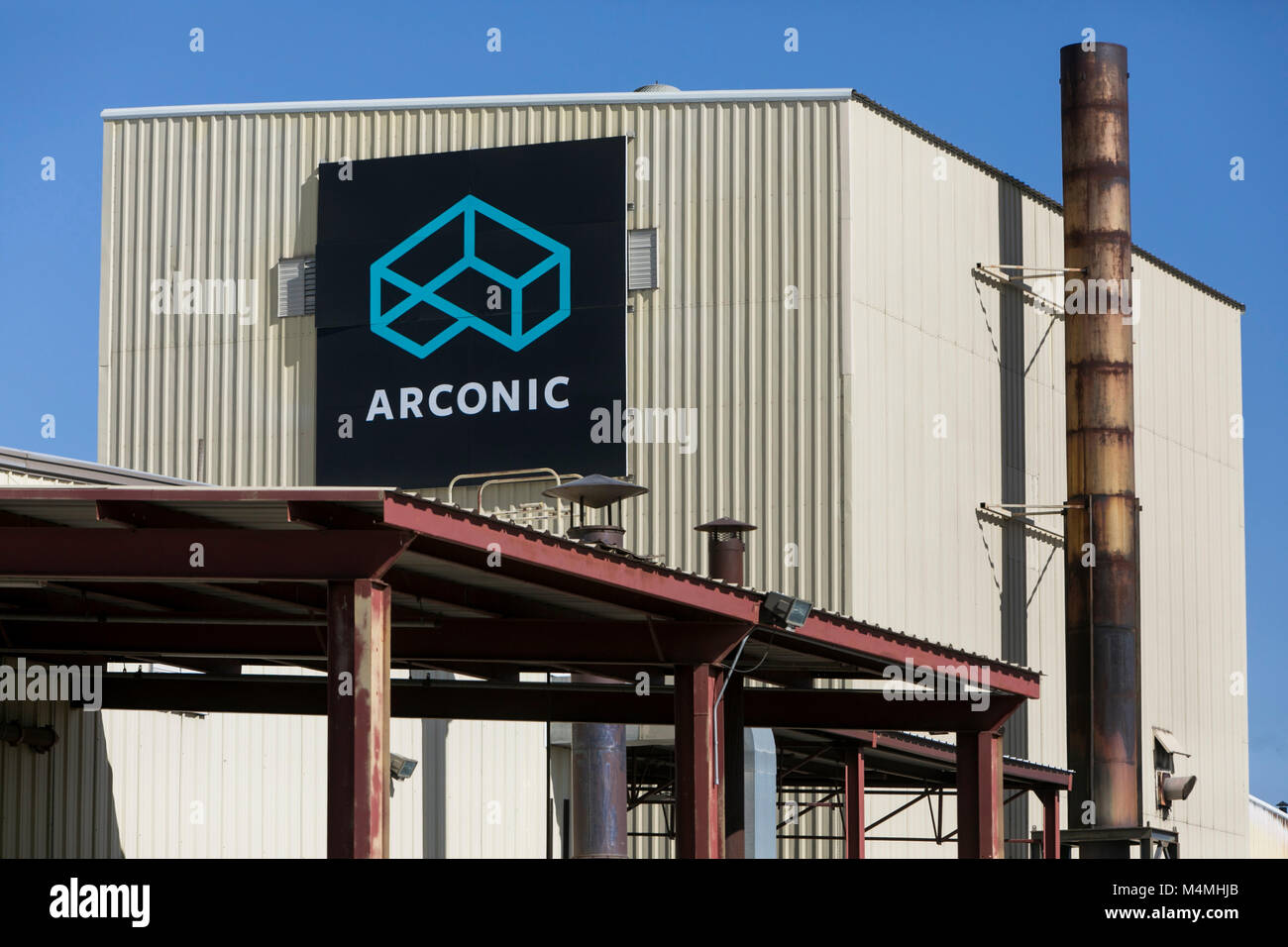 Un logo affiche à l'extérieur d'un établissement occupé par Arconic à Chandler, Arizona, le 3 février 2018. Banque D'Images