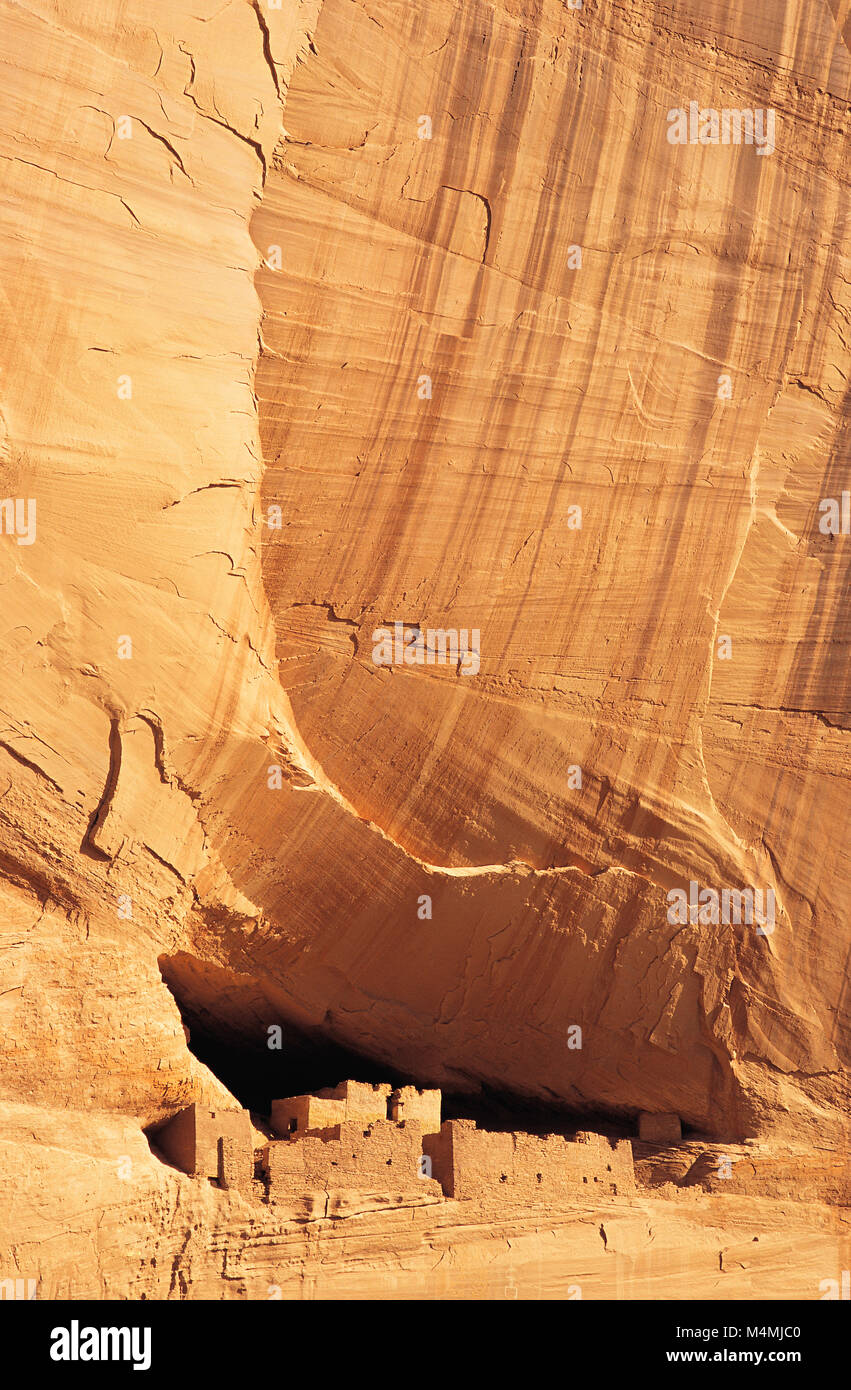 Canyon de Chelly National Monument. La Nation navajo. Ruines de la Maison Blanche. De l'Arizona. USA. Banque D'Images